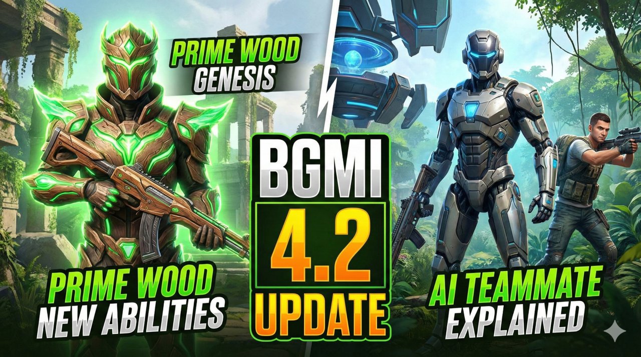BGMI 4.2 Update: Prime Wood Genesis Gameplay, New Abilities & AI Teammate Explained