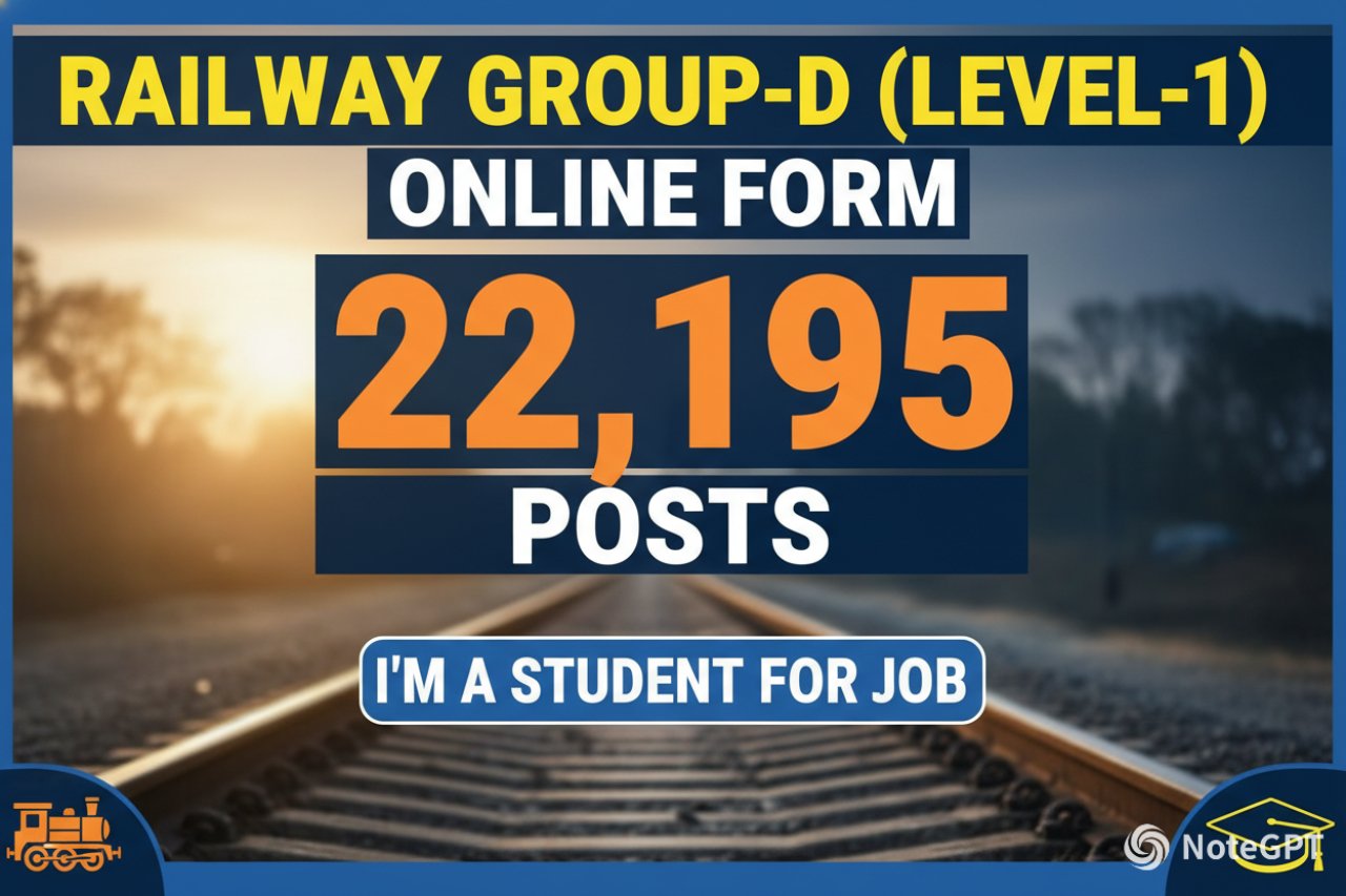 Railway Group-D (Level-1) Online Form – 22,195 Posts